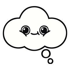 cute cartoon thought bubble