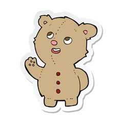 Fototapeta premium sticker of a cartoon cute teddy bear