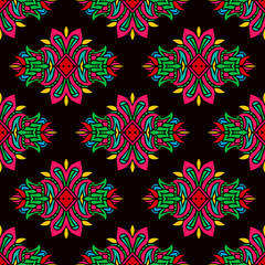 seamless pattern with indian ethnic elements