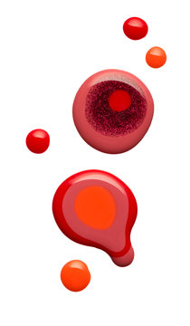 isolated nail varnish splashes 