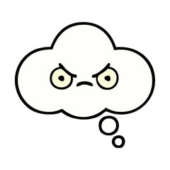comic book style cartoon thought bubble