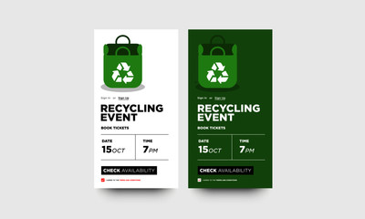 Recycling Event App Interface Design