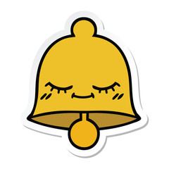 Fototapeta premium sticker of a cute cartoon bell
