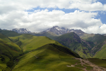 Mountains and clouds