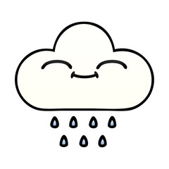 gradient shaded cartoon rain cloud
