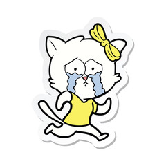 sticker of a cartoon cat