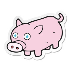 sticker of a cartoon piglet