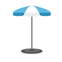 Mock up of umbrella or sunshade with flat and solid color style design. Vector illustration.