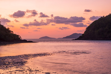 sunset at Mu Koh Chang national park, .Trad province, Thailand