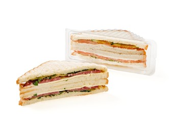 Sandwich on white background