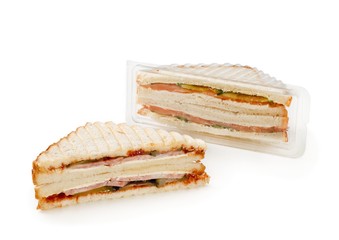Sandwich on white background