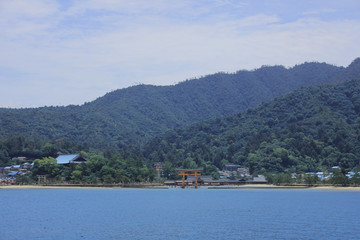 Miyajima view at onoseto strait