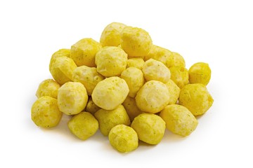 Chips on a white background