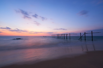 Fototapeta premium Scene of beautiful sunset at Pilai beach