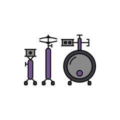 Drum, adio, music icon. Element of color music studio equipment icon. Premium quality graphic design icon. Signs and symbols collection icon