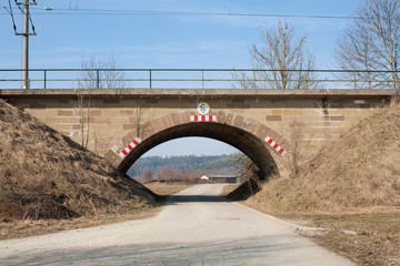 a traffic tunnel in the countryside