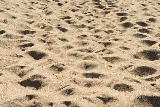 full frame image of beach sand. concept of holiday and nature background