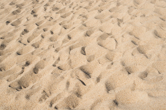 full frame image of beach sand. concept of holiday and nature background