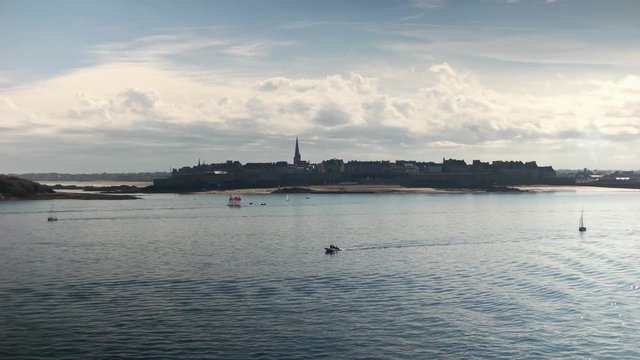 Ferry leaving St Malo, France