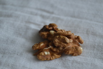 walnuts on a white background