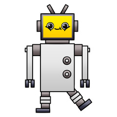 gradient shaded cartoon robot