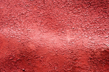 red old wall, old paint peels and falls out