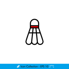 Badminton Shuttlecock Icon / Vector - In Color Design