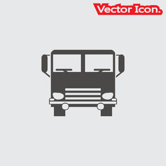 Truck Icon isolated sign symbol and flat style for app, web and digital design. Vector illustration.