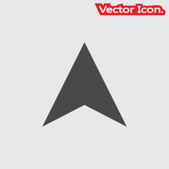 Up arrow icon isolated sign symbol and flat style for app, web and digital design. Vector illustration.