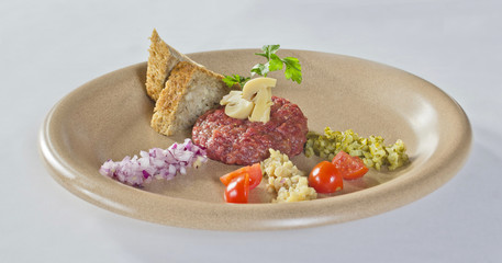 Tatar on the plate