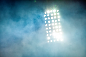 Fototapeta premium stadium lights and smoke