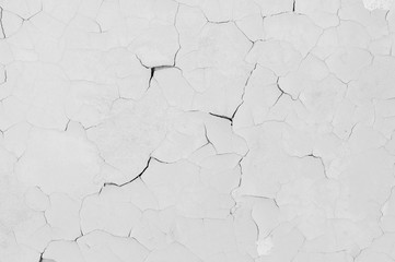 background of old dirty faded cracked white