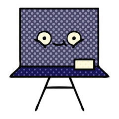 comic book style cartoon chalkboard