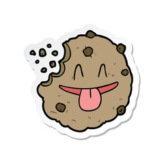 sticker of a cartoon cookie