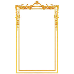 Gilded stucco, collection gold cartouche - obrazy, fototapety, plakaty