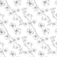 Woodland floral seamless paper