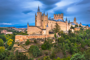 Fototapeta na wymiar Segovia, Spain at Segovia Castle.