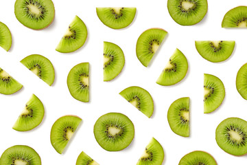 Fruit pattern of kiwi slices - obrazy, fototapety, plakaty