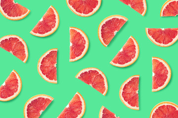 Fruit pattern of grapefruit slices