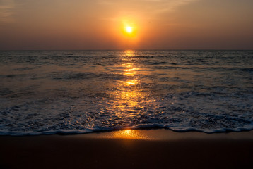 Early morning , sunrise over sea.