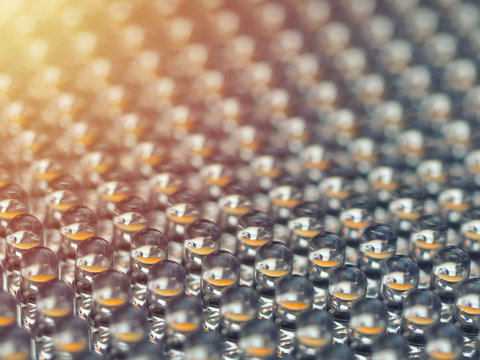 Close Up On A Grid Of An LED Array