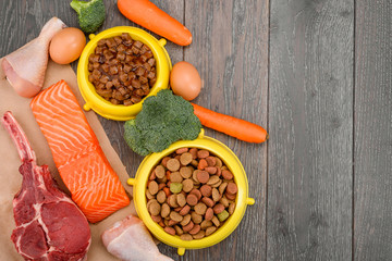 Wet and dry pet food