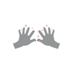clean hand symbol decoration vector