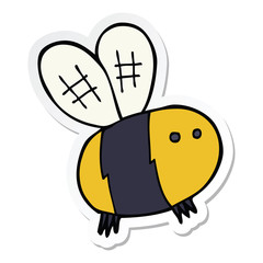 sticker of a cartoon bee