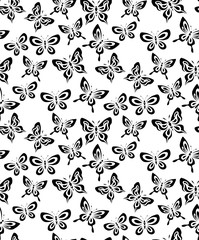 Decorative butterfly seamless pattern.