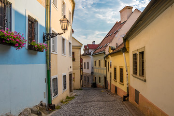 In the Streets of Bratislava's Old Town near Bratislava Castle