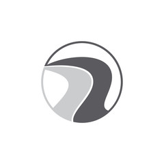 street road infinity design logo vector