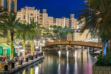 Obraz premium Luxury five-star hotel at night