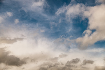 Naklejka na ściany i meble Blue sky with clouds. Background