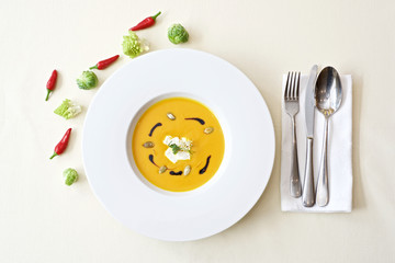 pumpkin soup, delicious soup
